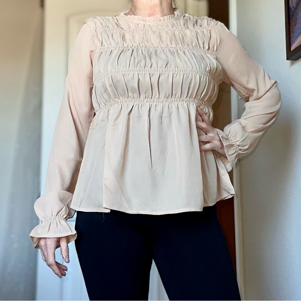 Elegant Cream Women's Top NWOT